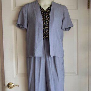 petite sophisticate pants suit check with flowers